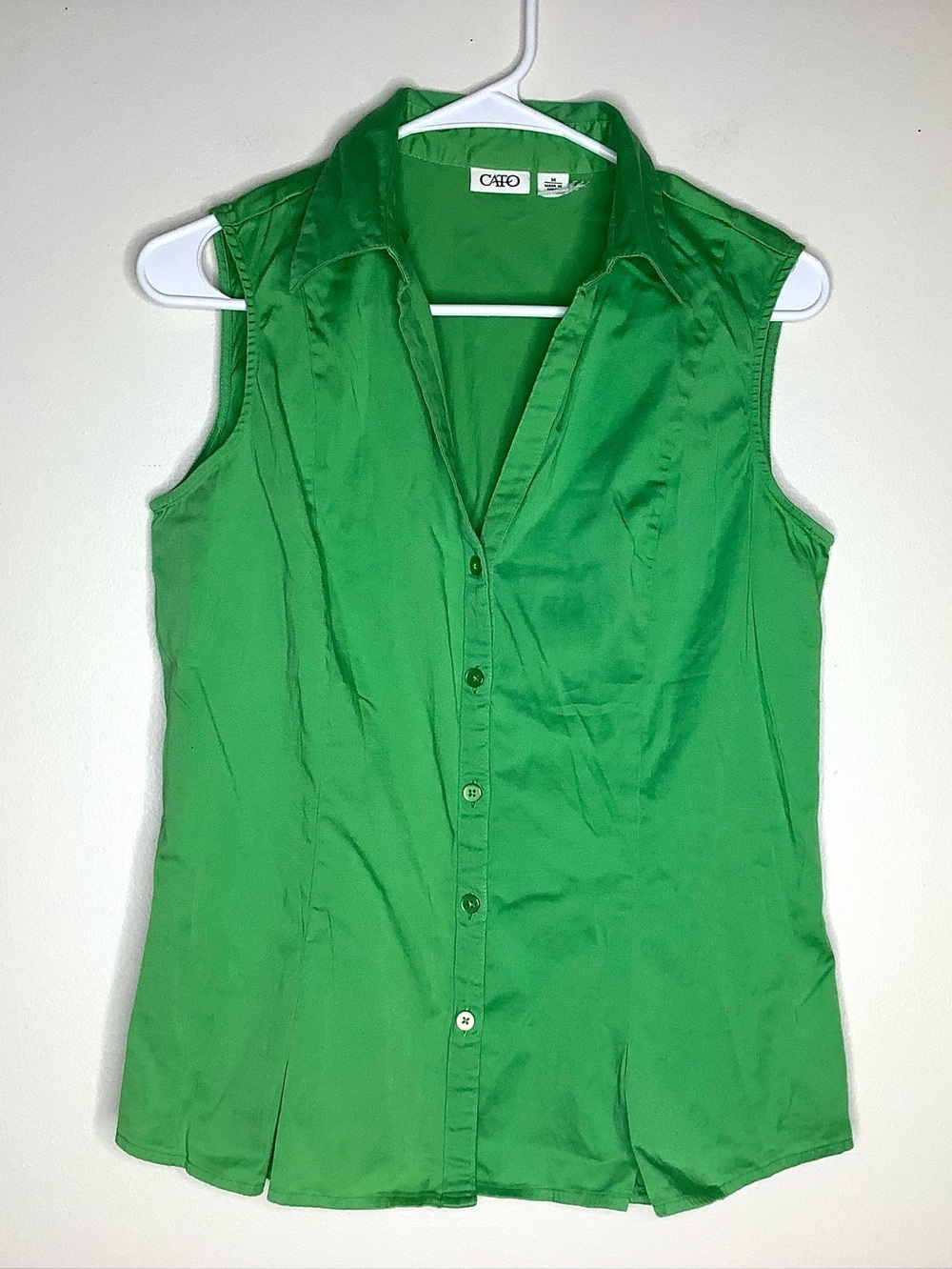 < Cato Green & Yellow Cotton Button Front Shirt Bundle Size Medium > - Picture 4 of 8